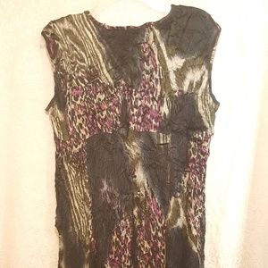 Alberto Mikali Sleeveless Pattern Dress Multi